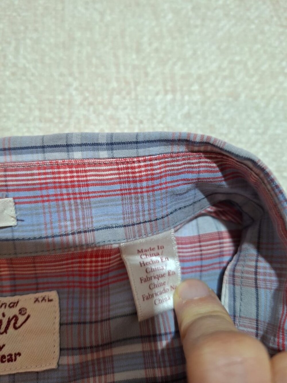 Original Penguin Munsingwear Classic Fit Plaid Short Sleeve Shirt XXL - Picture 10 of 10
